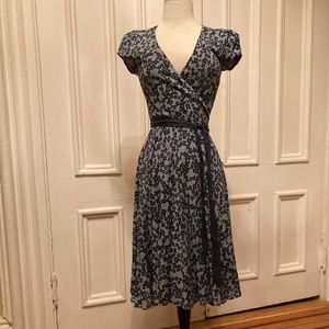 Tocca Blue and Black Midi Dress